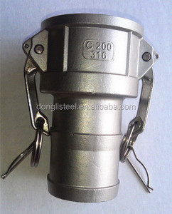 Quick Stainless Steel 304 Camlock <strong>Couplings</strong> 1/2\&quot; Type C Male Female Thread <strong>50mm</strong> Pipe Size Casting Technics Head Model Box - Product Image 6
