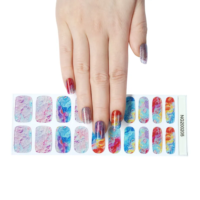 ST FUTURE Não-Tóxico Semi Curado Gel Nail Strips Designs Francês Atacado gel unha polonês envoltório