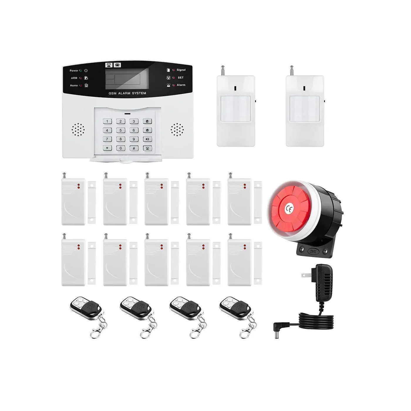 Комплект домашней охранной сигнализации с автодозвоном 120 дБ, сирена с дистанционным управлением, интеллектуальная система сигнализации для умного дома, Беспроводная GSM система безопасности