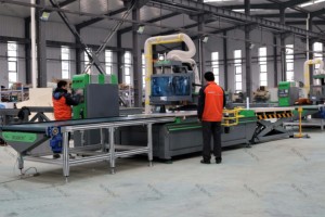 Linea di produzione del Router di CNC di Legno Automatico di Lavoro di Carico e Scarico di Nidificazione Macchina per cnc mobili cabinet - Product Image 6