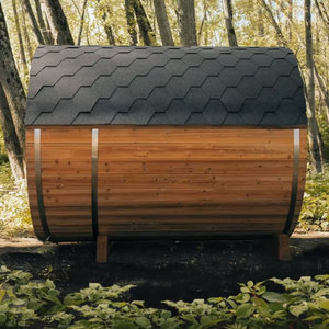 ボイスレッドスギ無垢材屋外シャワールームサウナハウスガーデンデザイン屋外ガゼボ木製赤外線サウナルーム