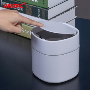 2025 Classic <strong>Design</strong> Desk-top Waste <strong>Container</strong> With Pressing Lids Latest New <strong>Customize</strong> Color PP Mini Car Trash Can - Product Image 2
