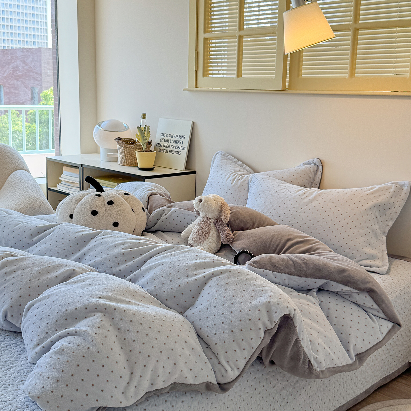 Ensemble de quatre pièces de couvre-lit en velours de lait Blue Star Man