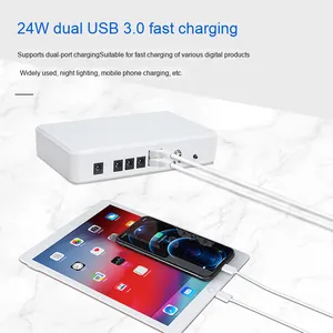 Fuente de alimentación portátil para exteriores con batería de iones de litio Sistema de iluminación solar doméstico pequeño con controlador PWM para cortes de energía - Product Image 2
