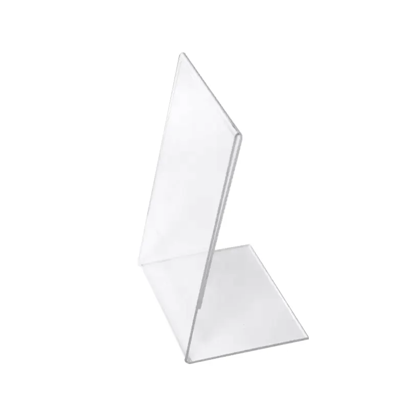 Slanted Plastic Sign Holder Clear Acrylic Table Stand A4 A5 A6 Size Price list Acrylic Holder For Store