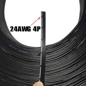 24AWG özel yumuşak silikon kablo 4Pin siyah artı beyaz not şerit silikon tel 60C 200C 4 çekirdek 0.2 kare kablo - Product Image 3
