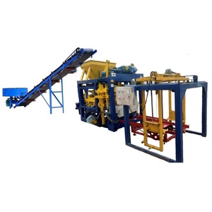 Maquinaria automática de material de construcción a pequeña escala, máquina de bloques de maquinaria de fabricación de ladrillos de cemento de enclavamiento de hormigón - Product Image 1
