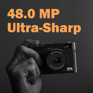 热4K DSLR相机，带2.8英寸IPS屏幕光学取景器变焦镜头CMOS传感器，用于视频记录拍摄支持sd卡