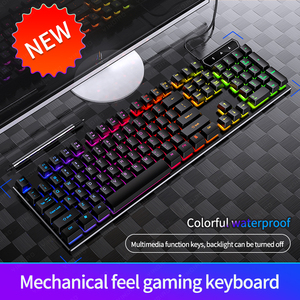Teclado de juego de mano mecánico V4 con retroiluminación con cable Accesorios de computadora USB - Product Image 2
