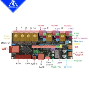 Mellow 32bit FLY-CDY V3 Wifi kontrol panosu için Reprap & Marlin & Klipper Firmware TMC2209 Ender 3 Blv Duet2 3D yazıcı parçaları - Product Image 5