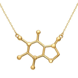 Cá nhân hoá tùy chỉnh kim loại giá rẻ dopamine phân tử Cấu trúc dây chuyền hợp kim hóa chất Mặt dây chuyền vòng cổ cho phụ nữ - Product Image 1