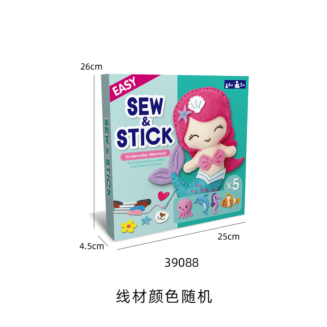 39088 Kit de fieltro DIY de sirena 5 en 1