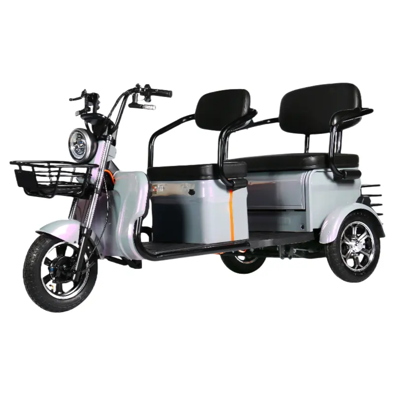 48V60V72Vselectable electric leisure tricycle passenger and cargo dual-row electric tricycle household electric tricycle