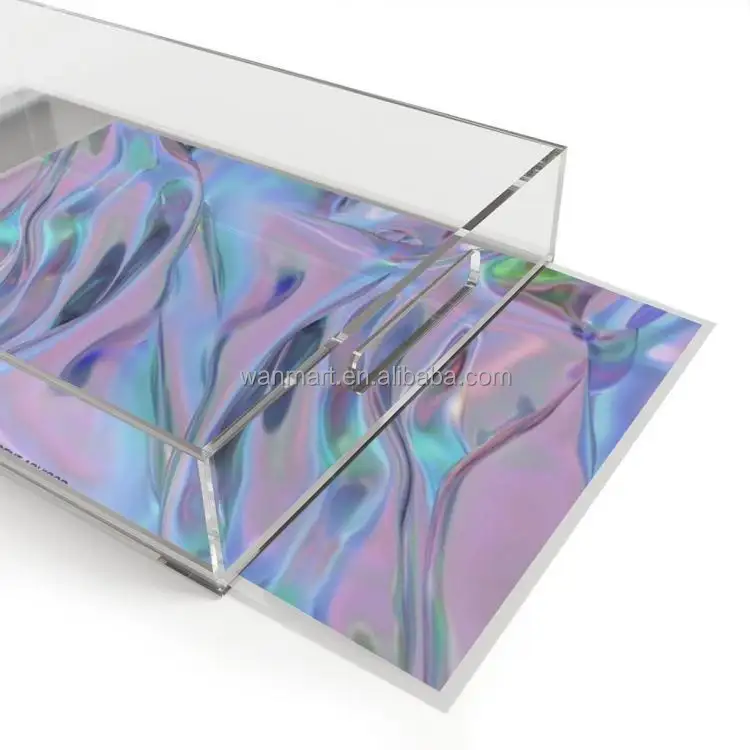 Acrylic Snack Tray High Quality Acrylic Serving Tray with Paper Insert