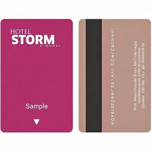 Benutzer definierte umwelt freundliche PVC-RFID-Karte mit schlüssel losem Zugang NFC-Schnitts telle Roter magnetischer QR-Code für sicheren Raum zugang in Motel & Hotel - Product Image 2