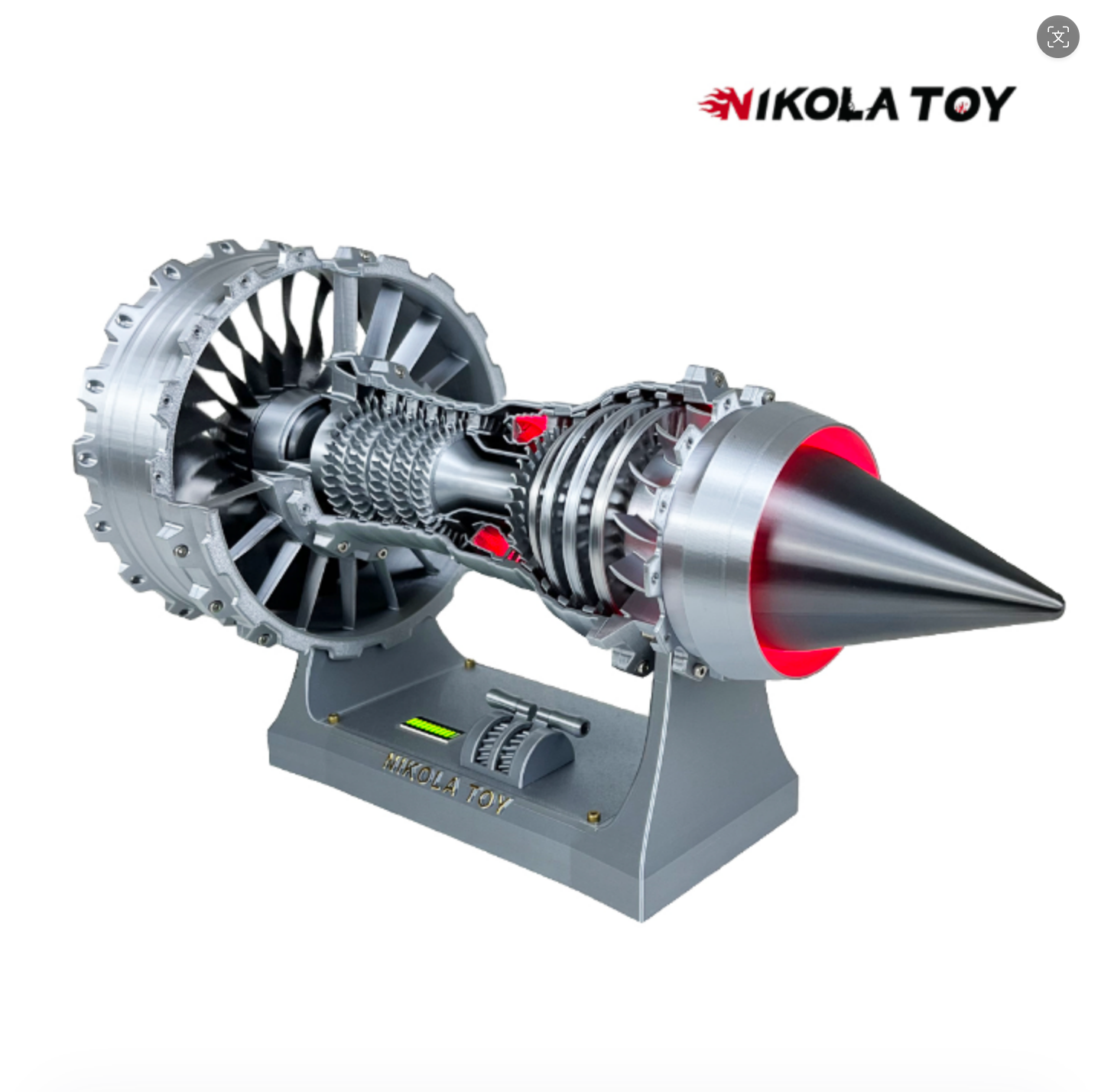 Final version Tr900 turbofan engine model toy, now stance.