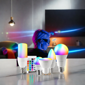AC100-240V หลอดไฟ LED 10W E27ไฟบาร์อินฟราเรดรีโมทคอนโทรลไฟ LED สีคริสต์มาส RGB แสงบรรยากาศห้างสรรพสินค้า - Product Image 2