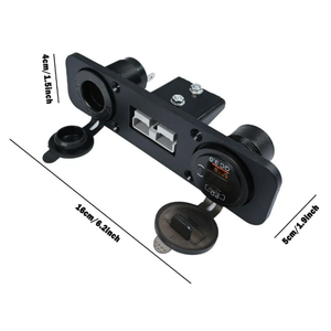 Çift USB tip C hızlı şarj QC3.0 + PD şarj soketi voltmetre paneli Anderson tarzı 50A Anderson tak ile gömme montaj - Product Image 6