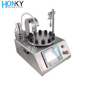 Yağ kimyasal uygulama için yüksek hassasiyetli masaüstü küçük flakon dolum ve kapak presleme makinesi - Product Image 3