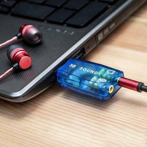 Onlyoa外部USB2.0 3D声卡5.1通道音频卡适配器3.5毫米扬声器麦克风耳机接口用于PC