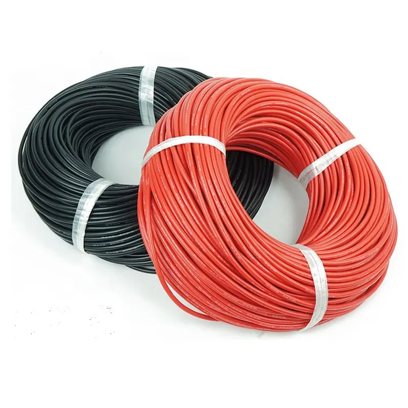 Chịu nhiệt mềm Silicone dây cáp 4 6 8 10 12 14 16 18 20 22 24 26 28 30AWG cho RC Mô hình máy bay pin ESC động cơ