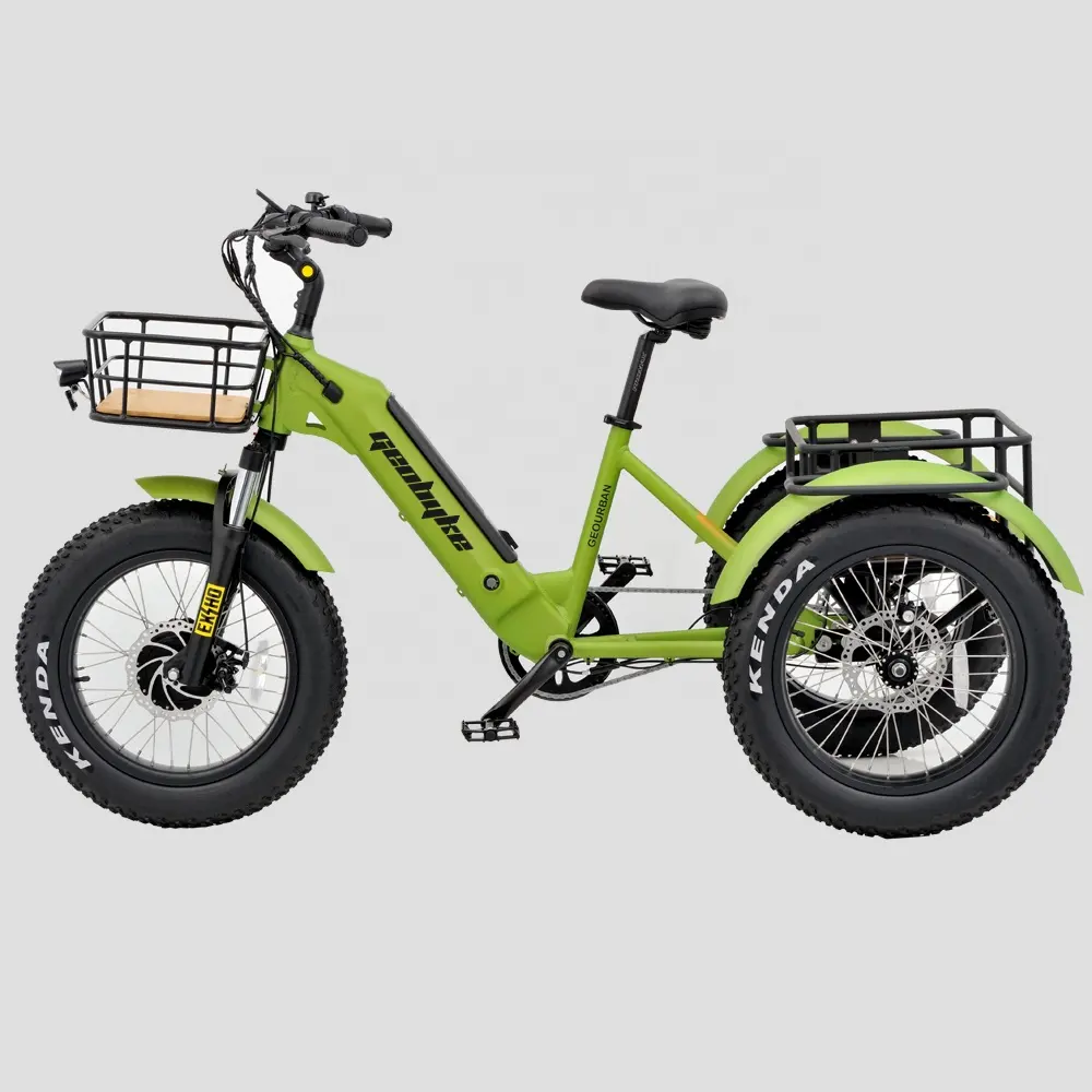GEOBYKE 20 인치 EN15194/저렴한 전기 트라이크/페달이있는 3 륜 전기 자전거가 장착 된 새로운 전동 전기 세발 자전거