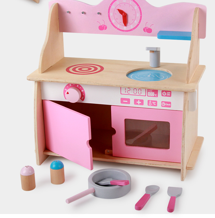 Mini Cucina Educativa e Didattica Set di Cucina in Legno Giocattolo