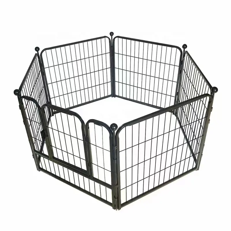 A buon mercato XXL Indoor Outdoor doppia porta durevole Aud Mesh Dog Cage penne per cani e Kennel Home Jumping Run pannelli di recinzione