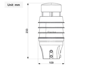 CE RS485Modbus屋外気象監視センサー速度方向用超音波風力センサー - Product Image 6