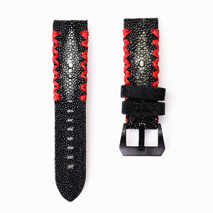 Iyi kalite 24mm Stingray deri kayış Panera saatler inci balık şeytan balık deri bilezik Pin toka <span class=keywords><strong>Pam</strong></span> saat kayışı