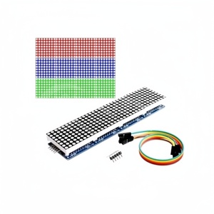 MAX7219 modulo microcontrollore modulo di controllo a matrice di punti 4 in 1 Display invia linea 5P (H6A4) - Product Image 1