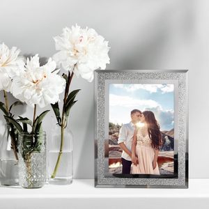 Kalite özel 5 ''6'' 7 ''8'' 10 ''resim çerçevesi, masa üstü için Sparkle cam fotoğraf çerçeveleri 5x7, yatay veya dikey - Product Image 5