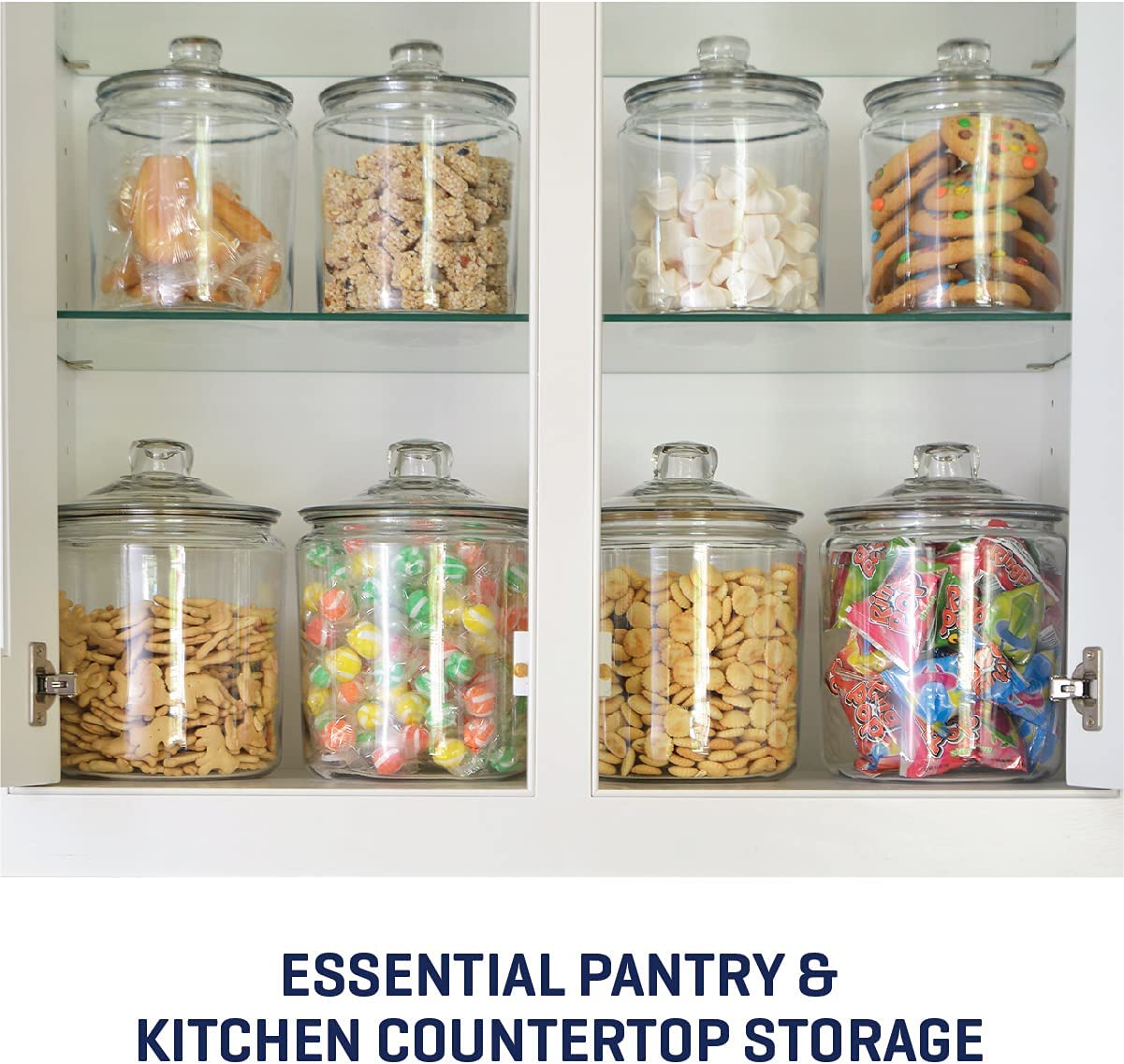 Dishwasher safe storage food jar 1 Gallon Heritage Hill Glass Jar with Lid