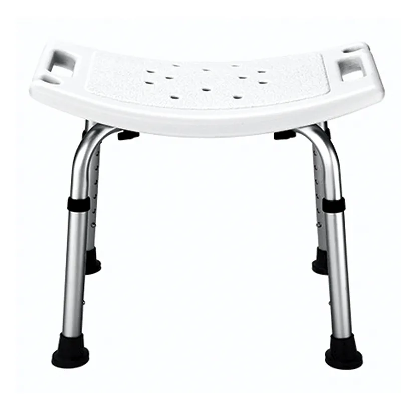 Taburete de ducha ajustable en altura de aluminio Silla de ducha rectangular para discapacitados o asientos de inodoro portátiles para personas mayores para ancianos