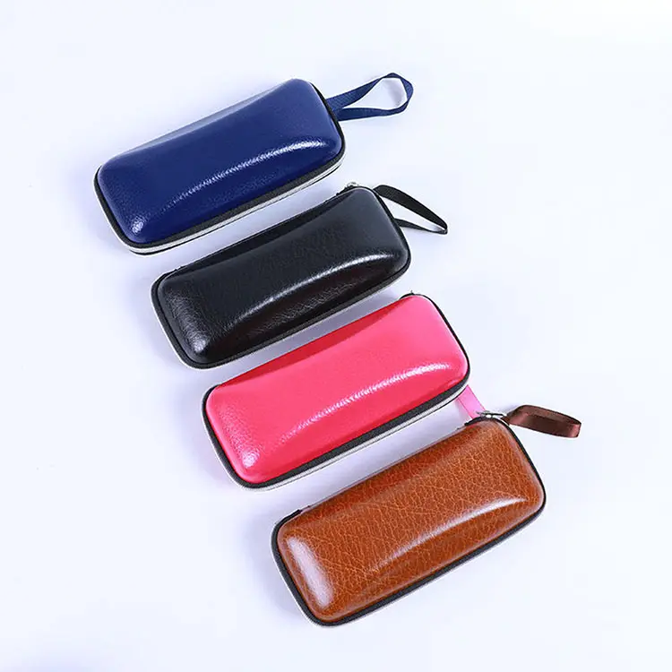 Wholesale sunglass case PU leather glasses storage box zipper sunglasses box eva glasses sunglasses case