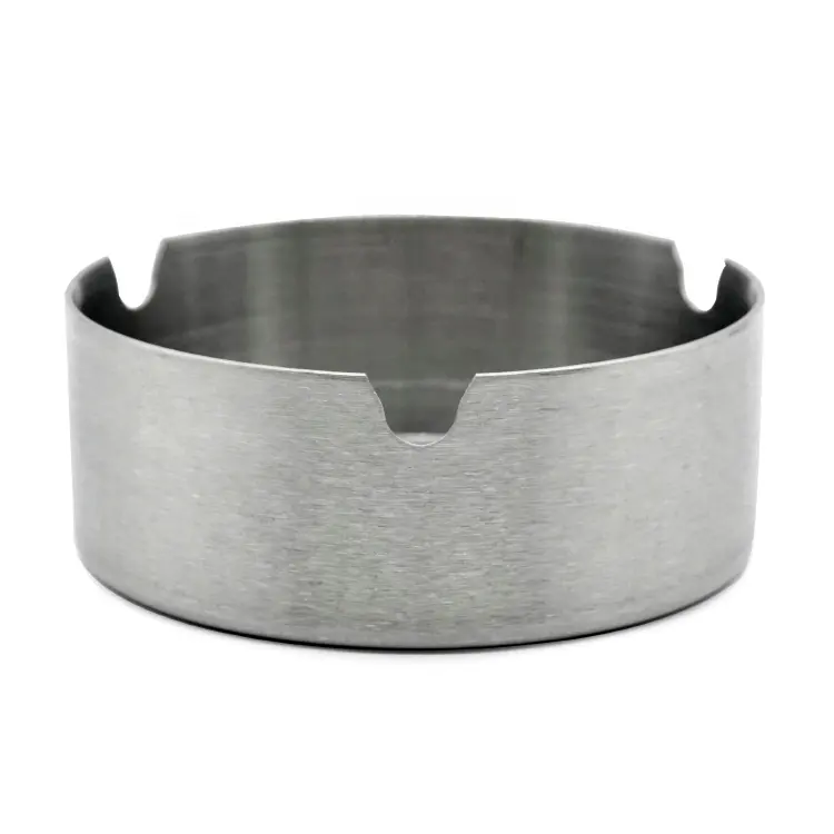 Cinzeiro portátil de metal em aço inoxidável, bandeja de cinzeiro portátil personalizada com logotipo do oem