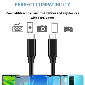 Top Selling Data Cables Wholesale 5A 100W PD Usb 3.1 Gen2 Type C to Type C Data Cable <strong>Audio</strong> Video 10Gbps Transfer Super Speed - Product Image 2