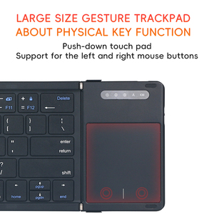 2024 recargable Mini inalámbrico portátil Bluetooth plegable teclado plegable con panel táctil para teléfonos móviles y Tablet PC - Product Image 4