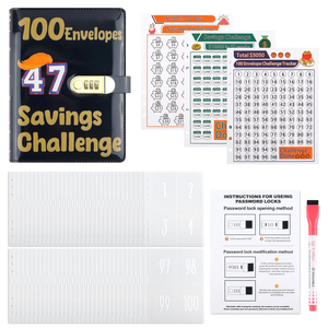 100 Envelope Challenge Couple Envelope Challenge Money Saving <strong>Coded</strong> Book Binder A5 <strong>Notebook</strong> Notepad D-09049