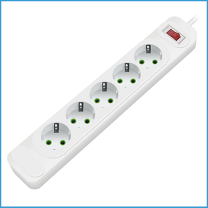 Enchufe inteligente con interruptor, enchufe de 4 orificios con cable, enchufe estándar europeo multifuncional para uso doméstico