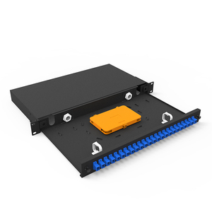 Panel de conexión deslizante de alta calidad, 12 puertos SC FC LC ST ODF, unidades de bandeja de empalme, Panel de conexión de fibra óptica - Product Image 1