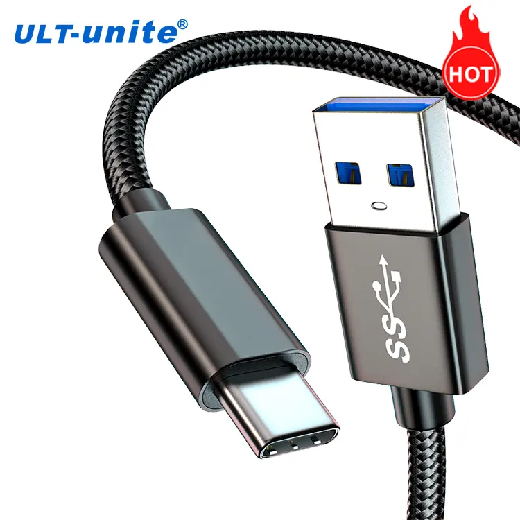 ULT-unite 60W câble usb 3.0 AM À CM 10Gbps USB A À USB C chargeur type-c 3A câble de données de charge rapide