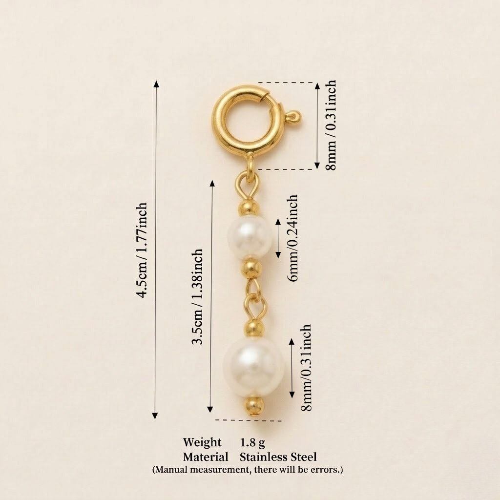 Gold 2 pearl chain