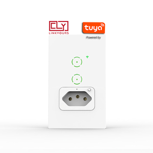 10 16A Tuya WiFi BR pannello di vetro Touch Timer telecomando elettrico 118 prodotti per la casa Smart dispositivi presa a muro con interruttore - Product Image 1