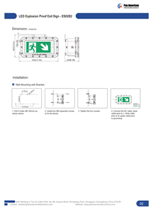 ไฟฉุกเฉิน LED 3W สัญญาณทางออกโซน1เอเท็กซ์ iecex EX EX dB - Product Image 6