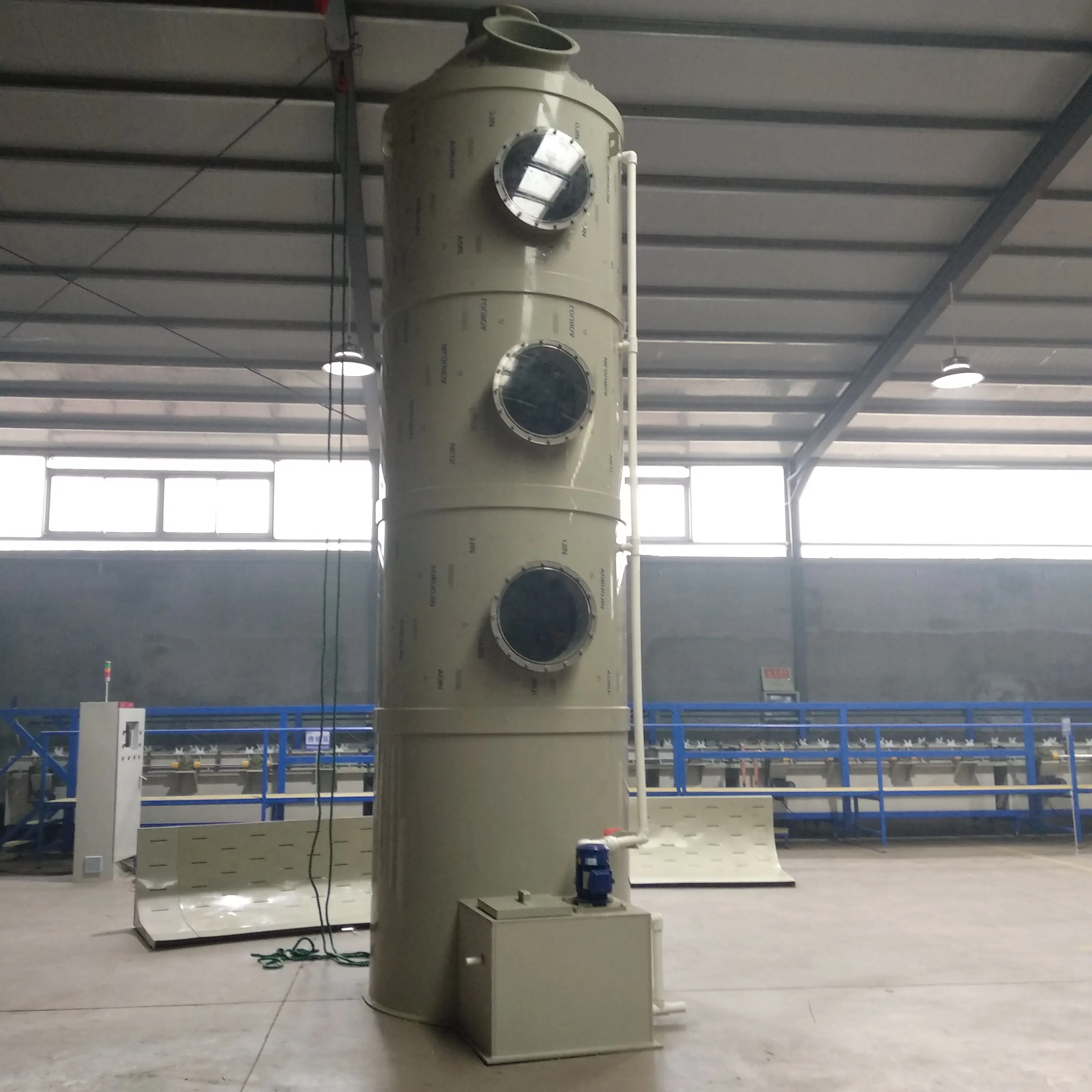 Waste purification Gas scrubber สำหรับ desulfurization Tower/Electroplating อุปกรณ์ระบบไอเสีย/Air ท่อ
