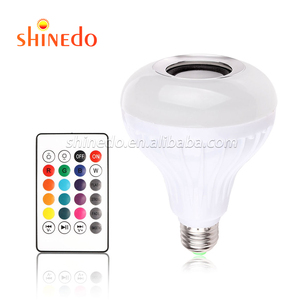 12W RGB ampul LED lamba E27 kablosuz hoparlör akıllı Led ışık uzaktan kumanda ile - Product Image 5