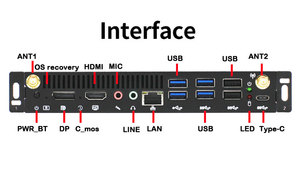 Domify OPS Pizarra interactiva Señalización digital Computadora integrada Intel i5 1145G7 4K Estándar 80pin Mini PC para panel táctil