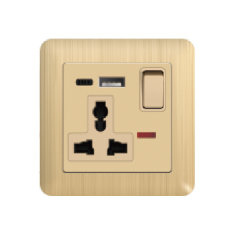 1gang UN socket with usb A+C