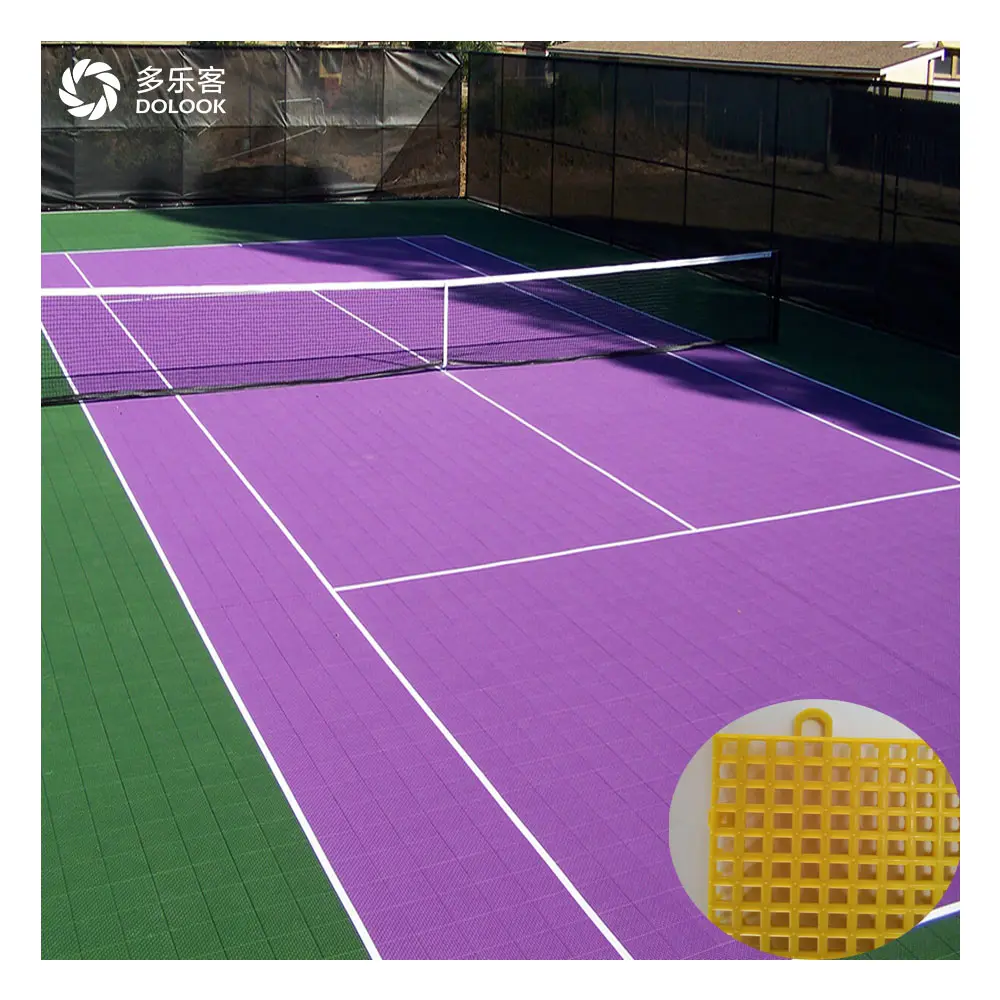 屋外テニスコートフロアタイル新しいデザインテニスコートフローリング